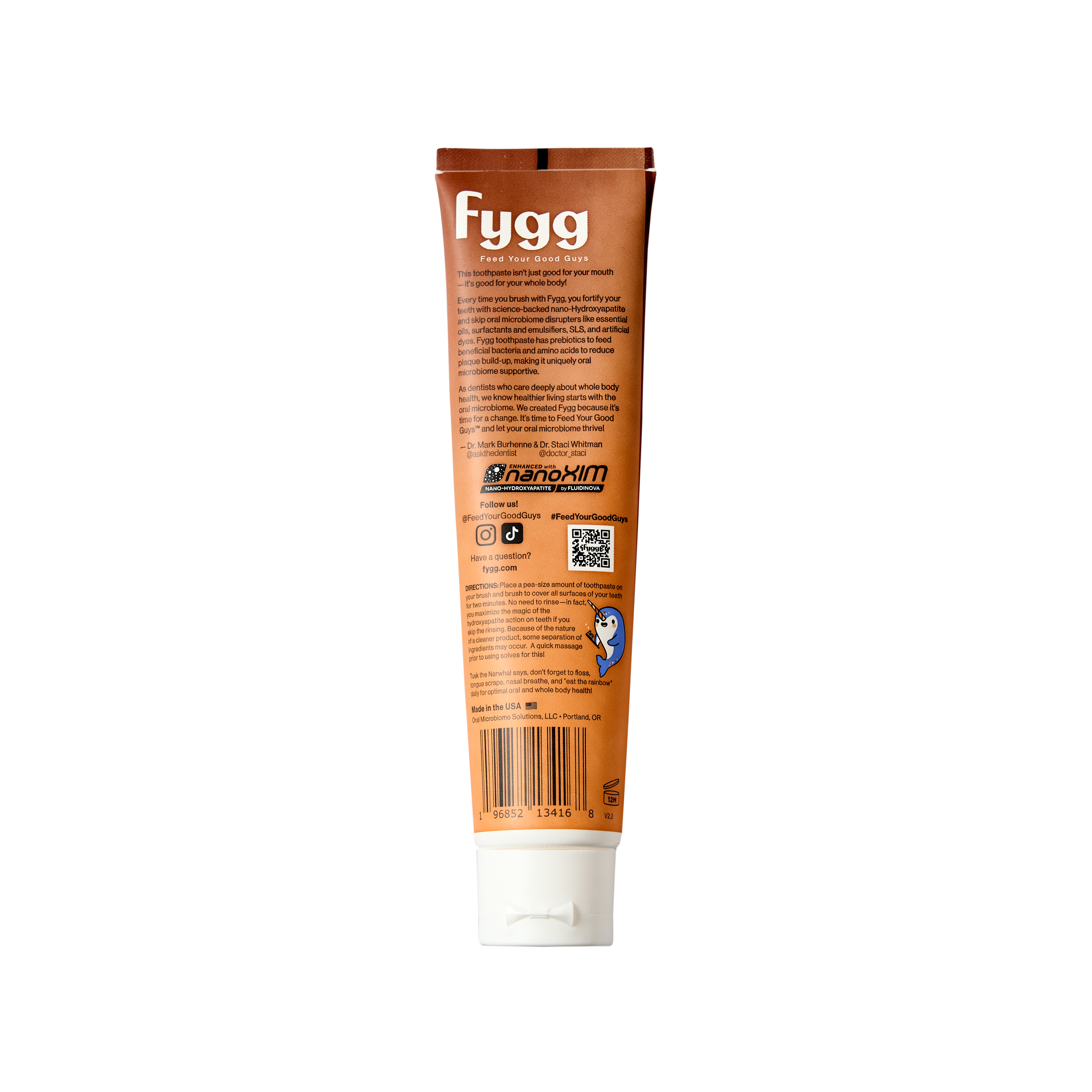 Nano-Hydroxyapatite Toothpaste with Prebiotics | Chocolate Swirl