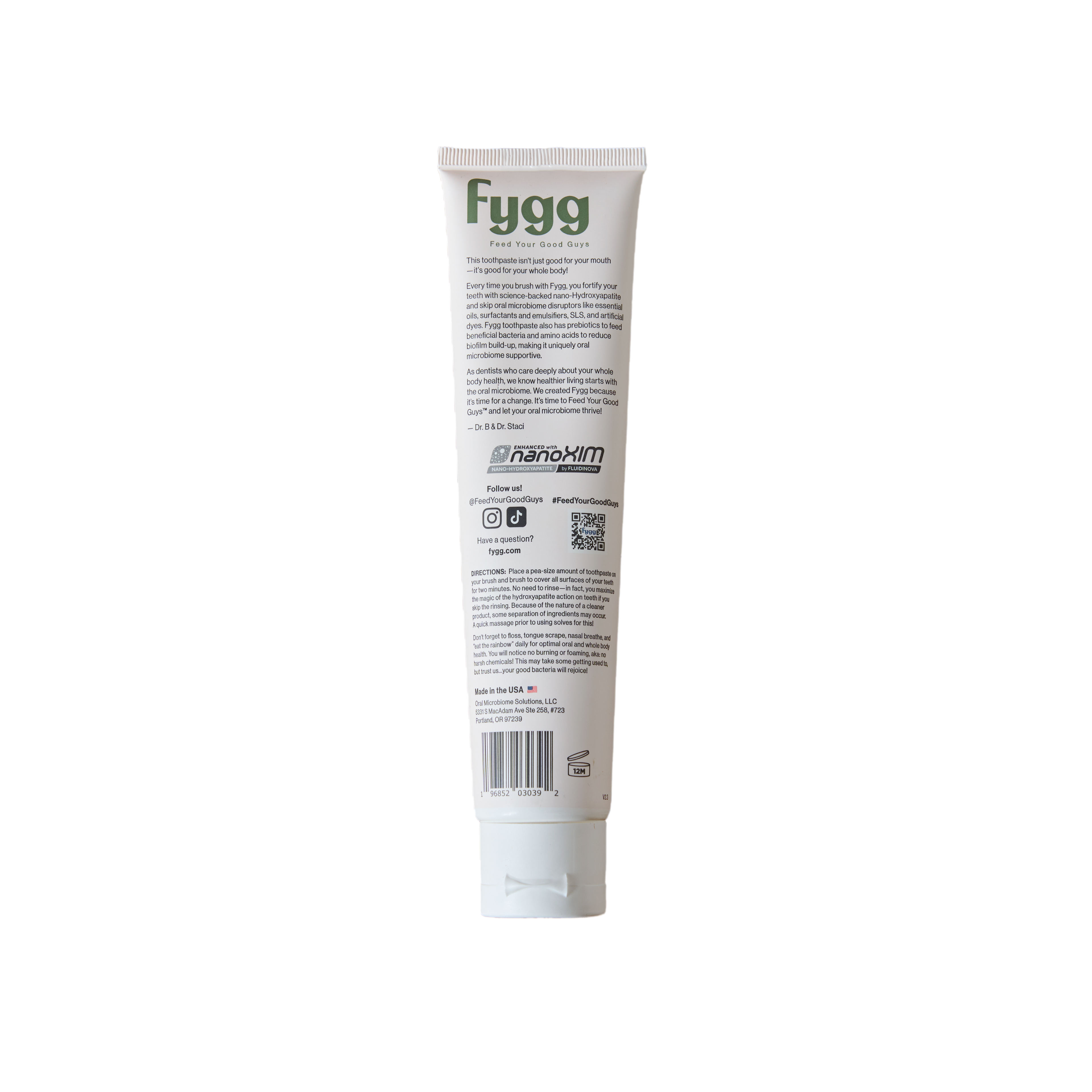 Nano-Hydroxyapatite Toothpaste with Prebiotics | Mild Mint